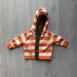 Oshkosh B’gosh Orange Cream & Brown infant sweater